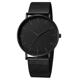 Minimalist Men Fashion Ultra-Thin Watches Simple Men Business Stainless Steel Mesh Belt Quartz Watch Relogio Masculino