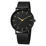 Minimalist Men Fashion Ultra-Thin Watches Simple Men Business Stainless Steel Mesh Belt Quartz Watch Relogio Masculino