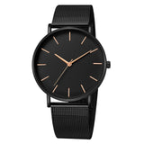 Minimalist Men Fashion Ultra-Thin Watches Simple Men Business Stainless Steel Mesh Belt Quartz Watch Relogio Masculino