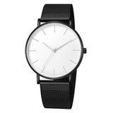 Minimalist Men Fashion Ultra-Thin Watches Simple Men Business Stainless Steel Mesh Belt Quartz Watch Relogio Masculino