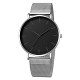 Minimalist Men Fashion Ultra-Thin Watches Simple Men Business Stainless Steel Mesh Belt Quartz Watch Relogio Masculino