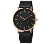 Minimalist Men Fashion Ultra-Thin Watches Simple Men Business Stainless Steel Mesh Belt Quartz Watch Relogio Masculino
