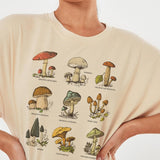 Vintage Fashion Mushroom Print Oversized T Shirt - modify products 511
