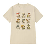 Vintage Fashion Mushroom Print Oversized T Shirt - modify products 511