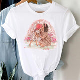 T-shirts Women Striped Boys Cute Mom Crown Mother Mama Ladies Fashion Clothes Graphic Tshirt Top Lady Print Female Tee T-Shirt