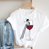 Women Casual Cartoon Cute Printing Funny Spring Summer 90s Ladies Fashion Clothes Print Tee Top Tshirt Female Graphic T-shirt