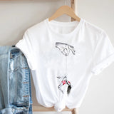 Women Casual Cartoon Cute Printing Funny Spring Summer 90s Ladies Fashion Clothes Print Tee Top Tshirt Female Graphic T-shirt
