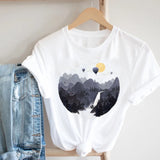 Women Casual Cartoon Cute Printing Funny Spring Summer 90s Ladies Fashion Clothes Print Tee Top Tshirt Female Graphic T-shirt