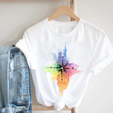 Women Casual Cartoon Cute Printing Funny Spring Summer 90s Ladies Fashion Clothes Print Tee Top Tshirt Female Graphic T-shirt