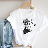 Women Casual Cartoon Cute Printing Funny Spring Summer 90s Ladies Fashion Clothes Print Tee Top Tshirt Female Graphic T-shirt
