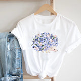 Women Casual Cartoon Cute Printing Funny Spring Summer 90s Ladies Fashion Clothes Print Tee Top Tshirt Female Graphic T-shirt