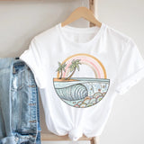 Women Casual Cartoon Cute Printing Funny Spring Summer 90s Ladies Fashion Clothes Print Tee Top Tshirt Female Graphic T-shirt