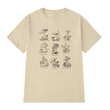 Vintage Fashion Mushroom Print Oversized T Shirt - modify products 511