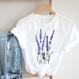Women Printing Floral Flower 90s Cartoon Ladies Streetwear Style Fashion Clothes Print Tee Top Tshirt Female Graphic T-shirt