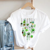 Women Printing Floral Flower 90s Cartoon Ladies Streetwear Style Fashion Clothes Print Tee Top Tshirt Female Graphic T-shirt
