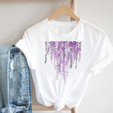 Women Printing Floral Flower 90s Cartoon Ladies Streetwear Style Fashion Clothes Print Tee Top Tshirt Female Graphic T-shirt