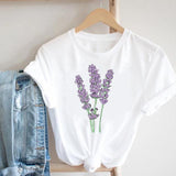 Women Printing Floral Flower 90s Cartoon Ladies Streetwear Style Fashion Clothes Print Tee Top Tshirt Female Graphic T-shirt