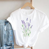 Women Printing Floral Flower 90s Cartoon Ladies Streetwear Style Fashion Clothes Print Tee Top Tshirt Female Graphic T-shirt